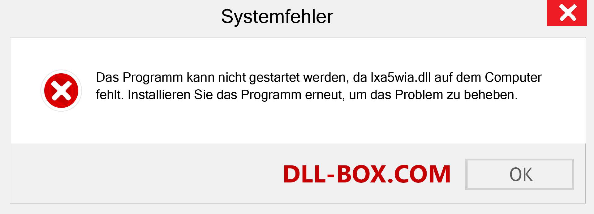 lxa5wia.dll-Datei fehlt?. Download für Windows 7, 8, 10 - Fix lxa5wia dll Missing Error unter Windows, Fotos, Bildern