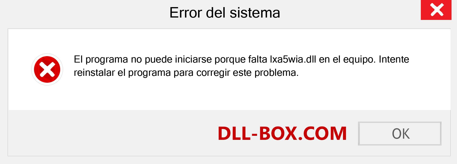 ¿Falta el archivo lxa5wia.dll ?. Descargar para Windows 7, 8, 10 - Corregir lxa5wia dll Missing Error en Windows, fotos, imágenes