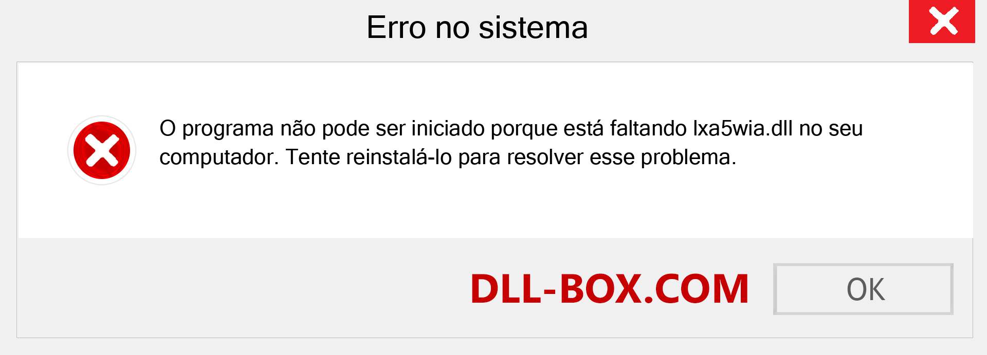 Arquivo lxa5wia.dll ausente ?. Download para Windows 7, 8, 10 - Correção de erro ausente lxa5wia dll no Windows, fotos, imagens