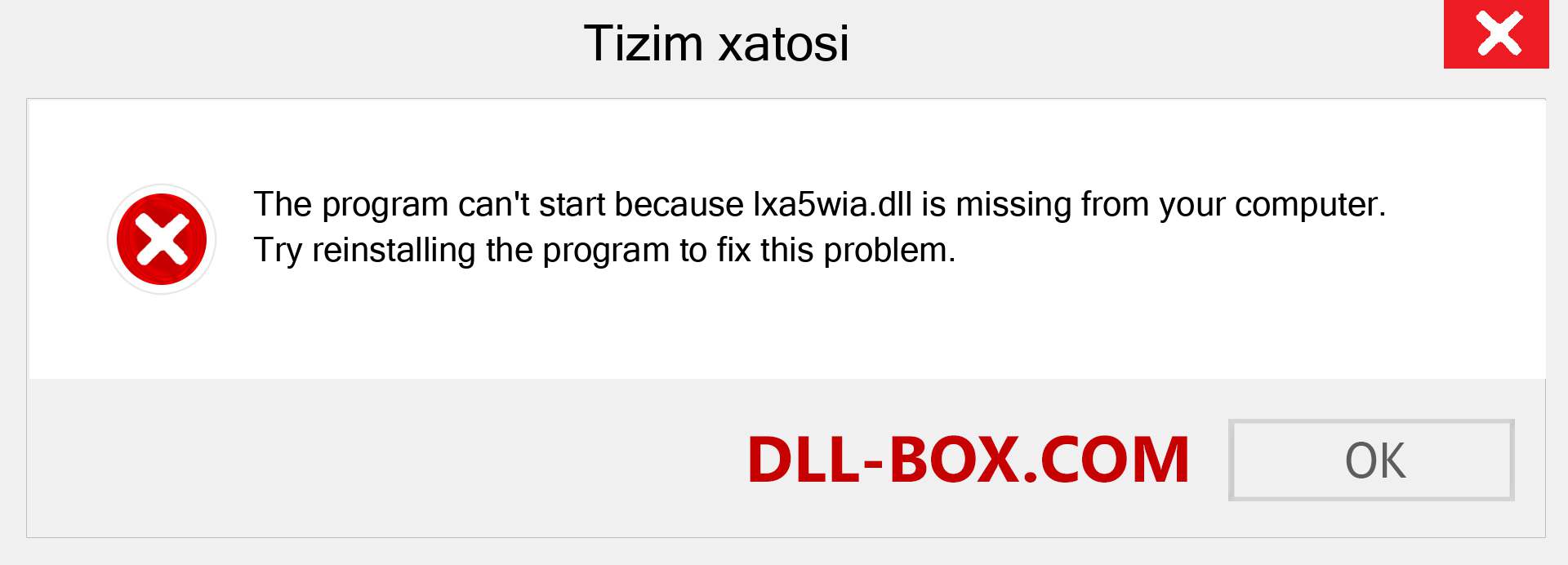 lxa5wia.dll fayli yo'qolganmi?. Windows 7, 8, 10 uchun yuklab olish - Windowsda lxa5wia dll etishmayotgan xatoni tuzating, rasmlar, rasmlar